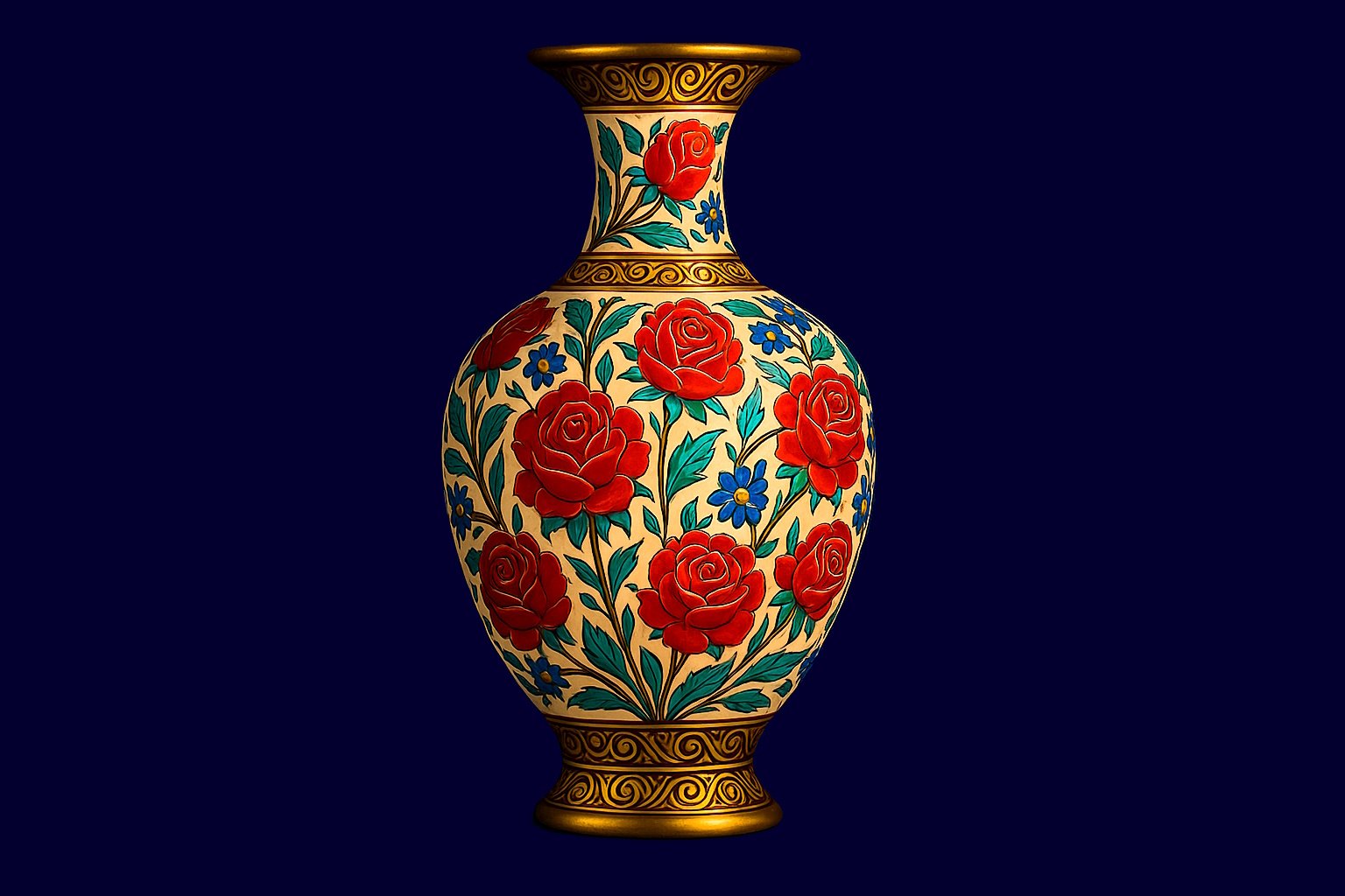 Gül-Desenli-Vazo Gül Desenli Vazo