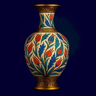 Lale Desenli Vazo