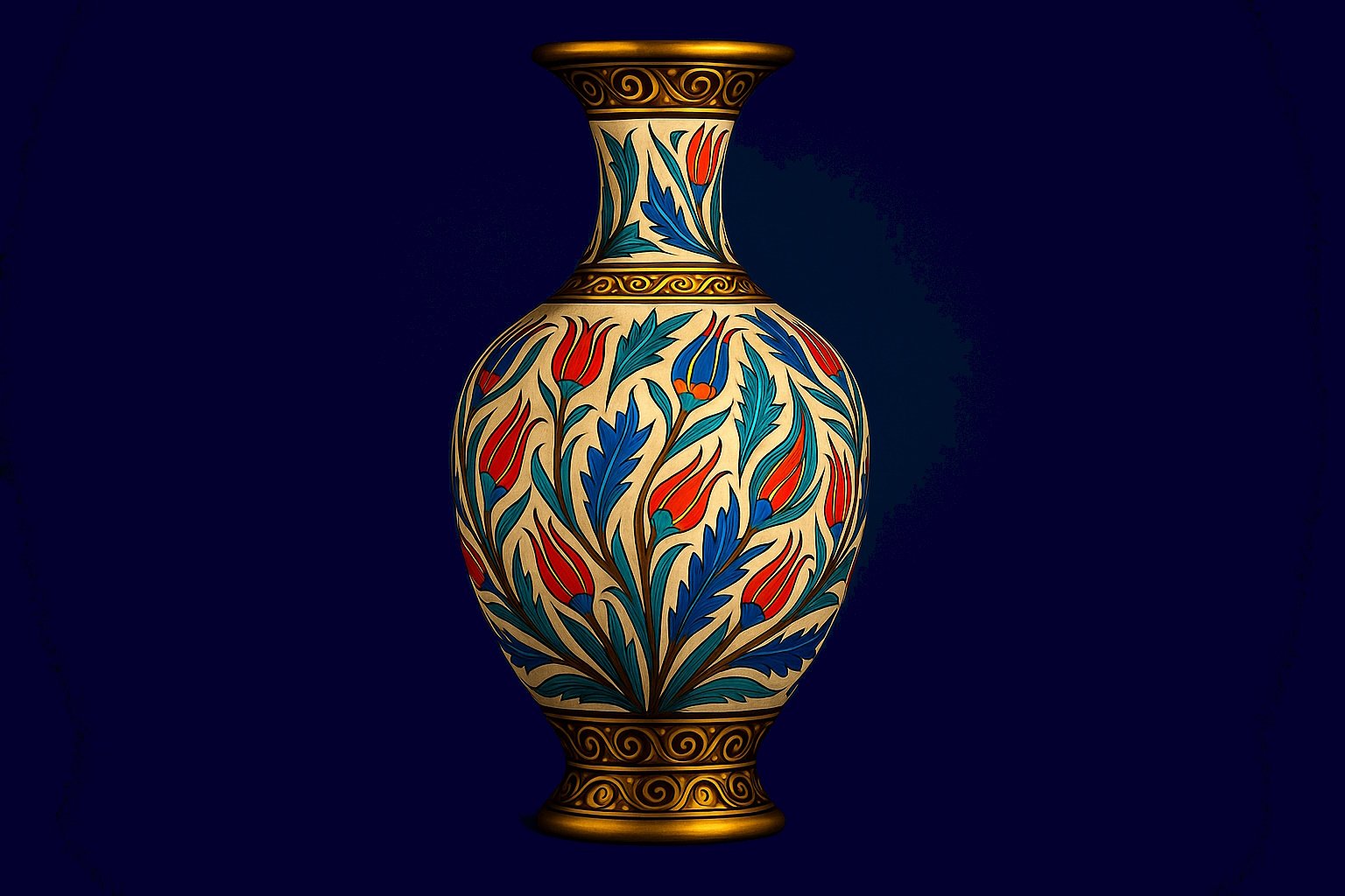 Lale Desenli Vazo Lale Desenli Vazo